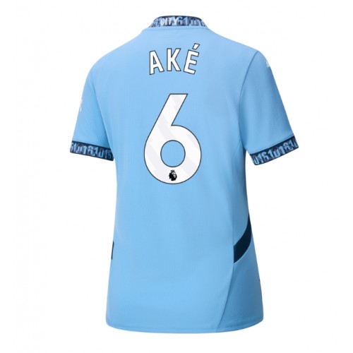 Fotballdrakt Dame Manchester City Nathan Ake #6 Hjemmedrakt 2024-25 Kortermet